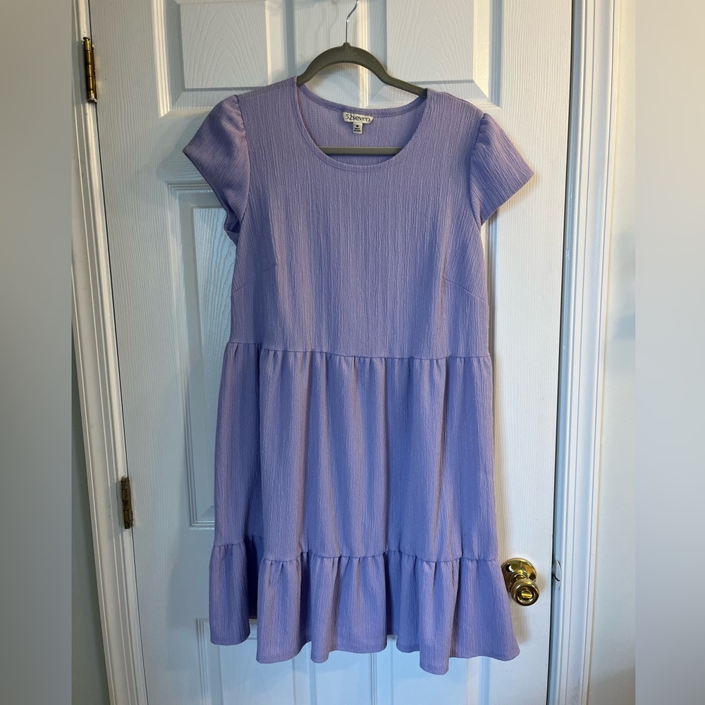 52seven lilac babydoll dress, size medium